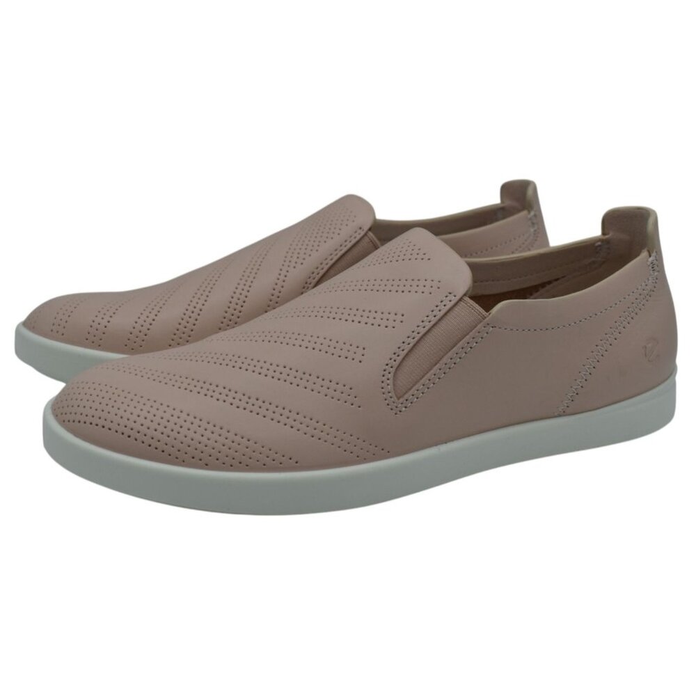 ECCO Womens EU Size 39 US 8-8.5 Travel Slip-On Rose Dust Leather Sneakers Shoes